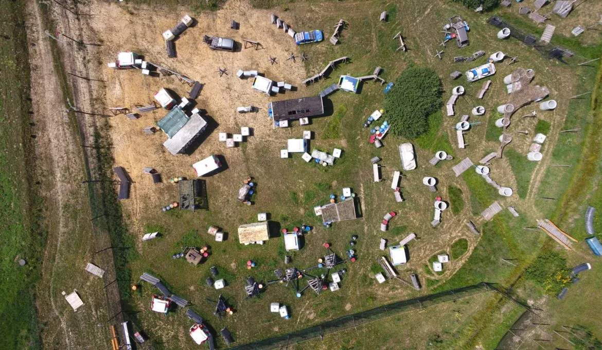 Arena Mocy – poligon paintballowy z lotu ptaka